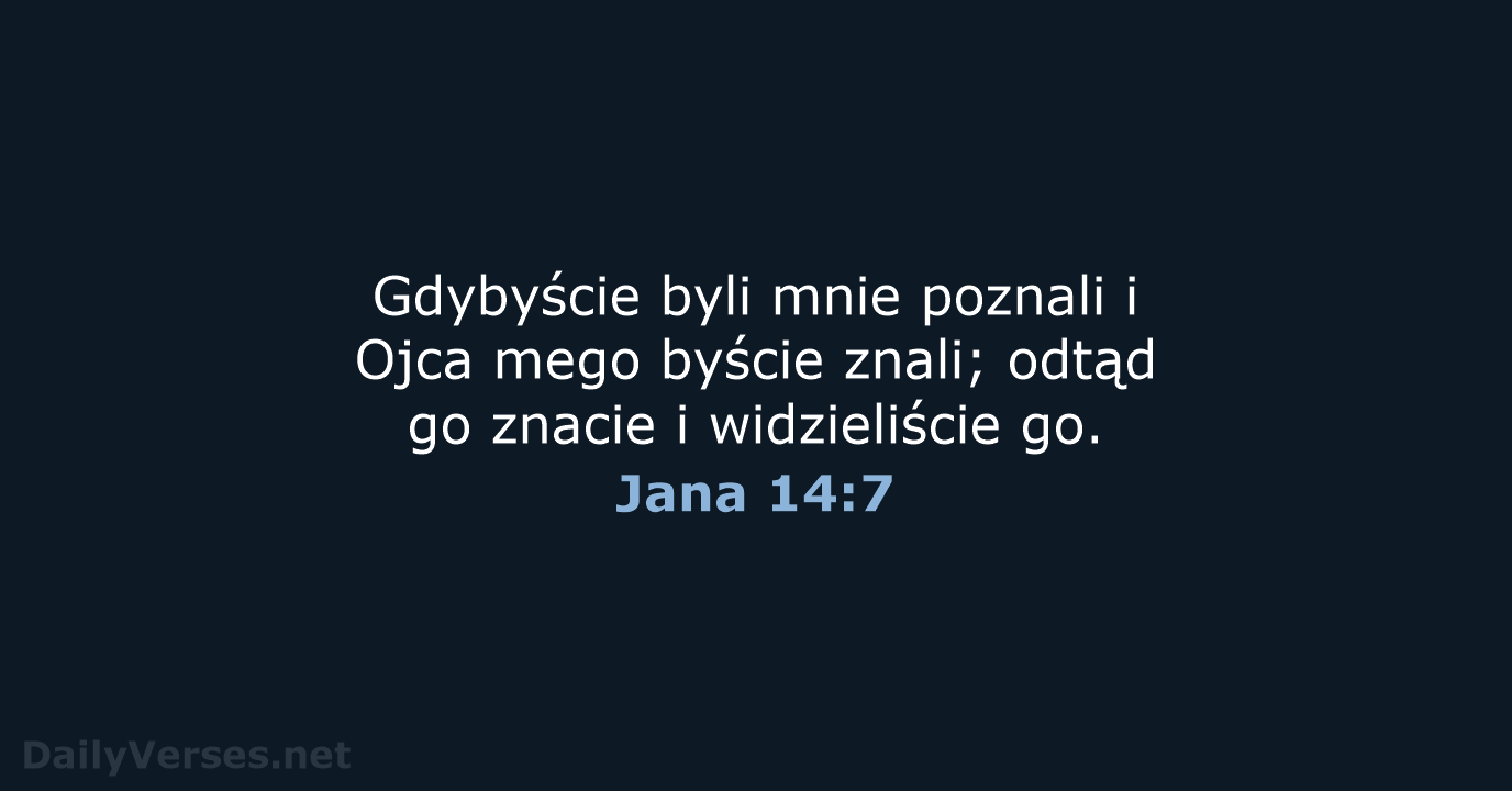 Jana 14:7 - BW1975