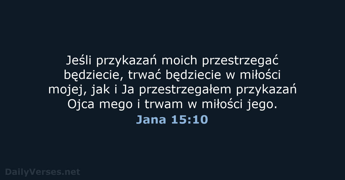 Jana 15:10 - BW1975