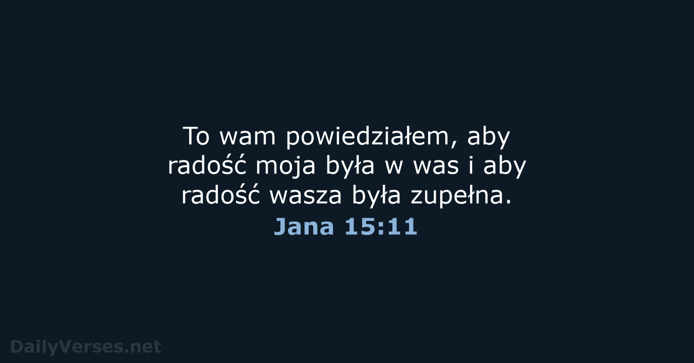 Jana 15:11 - BW1975