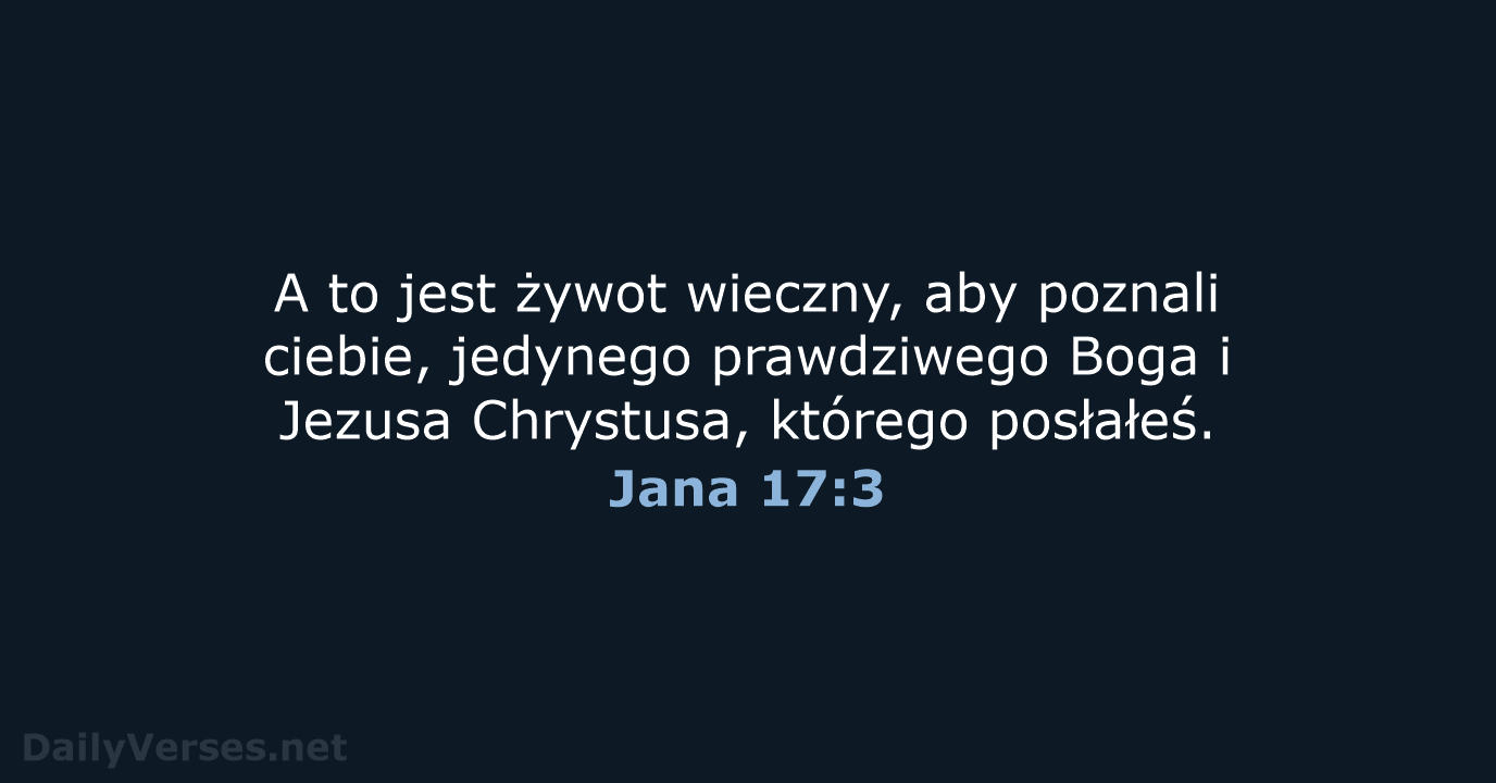 Jana 17:3 - BW1975