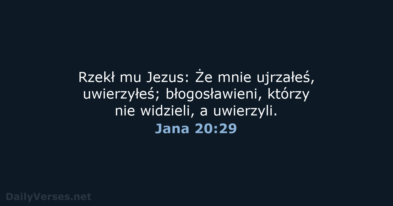 Jana 20:29 - BW1975