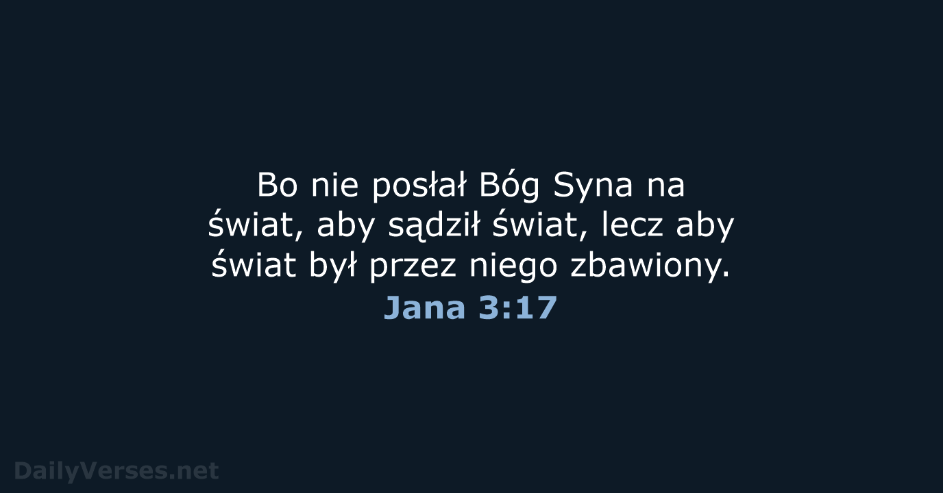 Jana 3:17 - BW1975