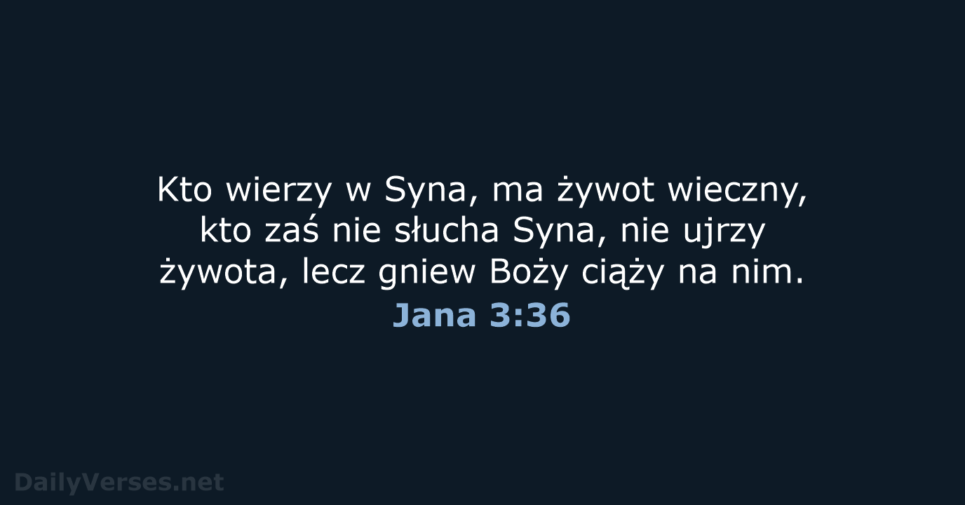 Jana 3:36 - BW1975