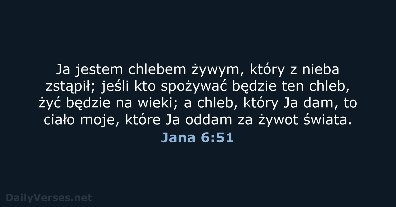 Jana 6:51 - BW1975