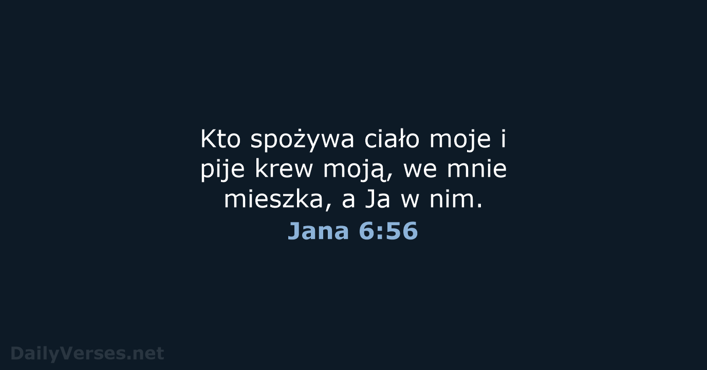 Jana 6:56 - BW1975