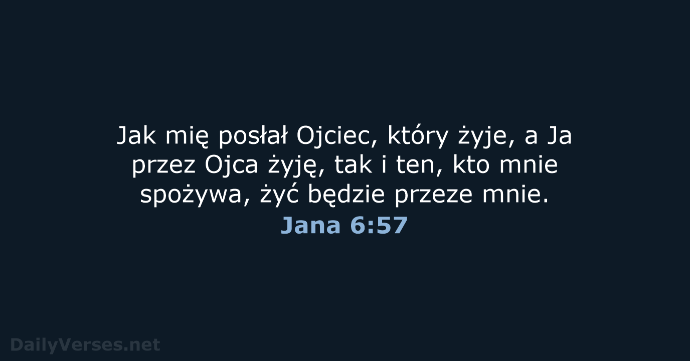 Jana 6:57 - BW1975