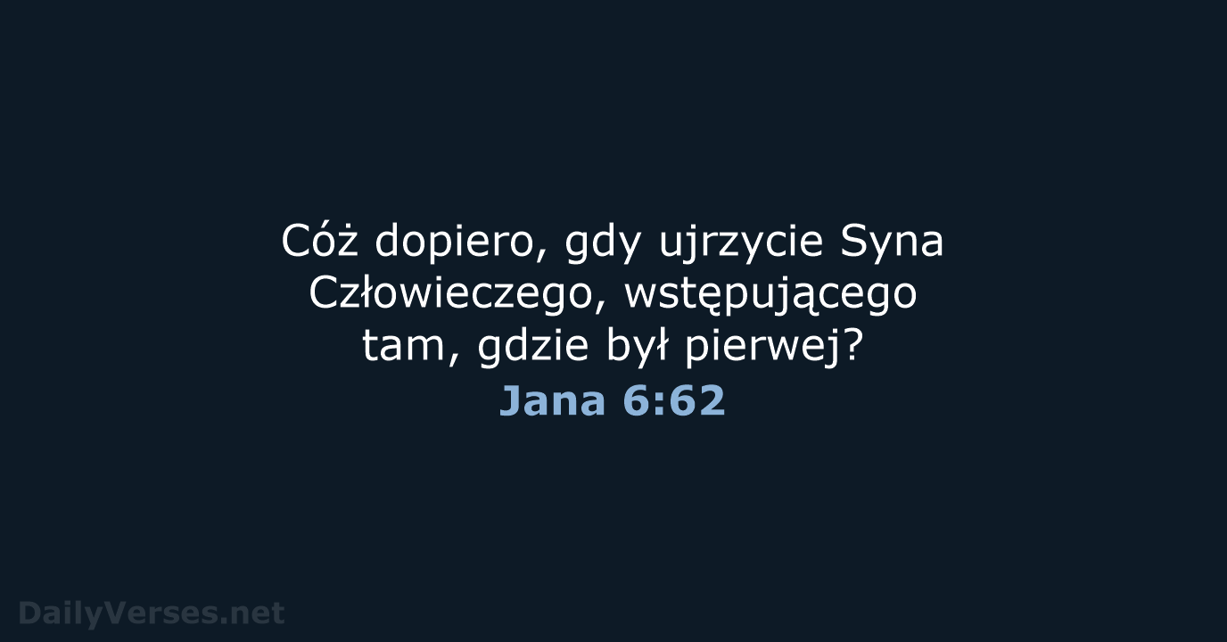 Jana 6:62 - BW1975