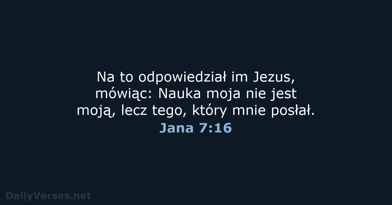 Jana 7:16 - BW1975