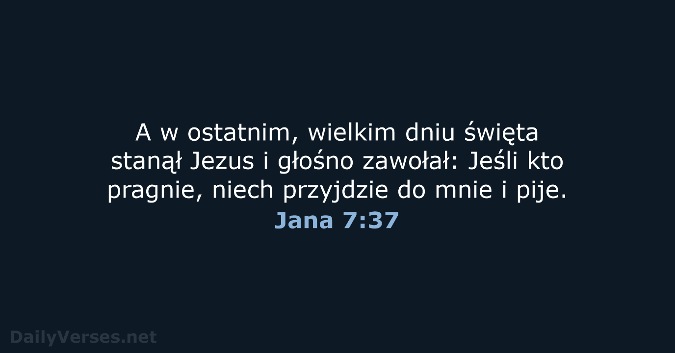 Jana 7:37 - BW1975