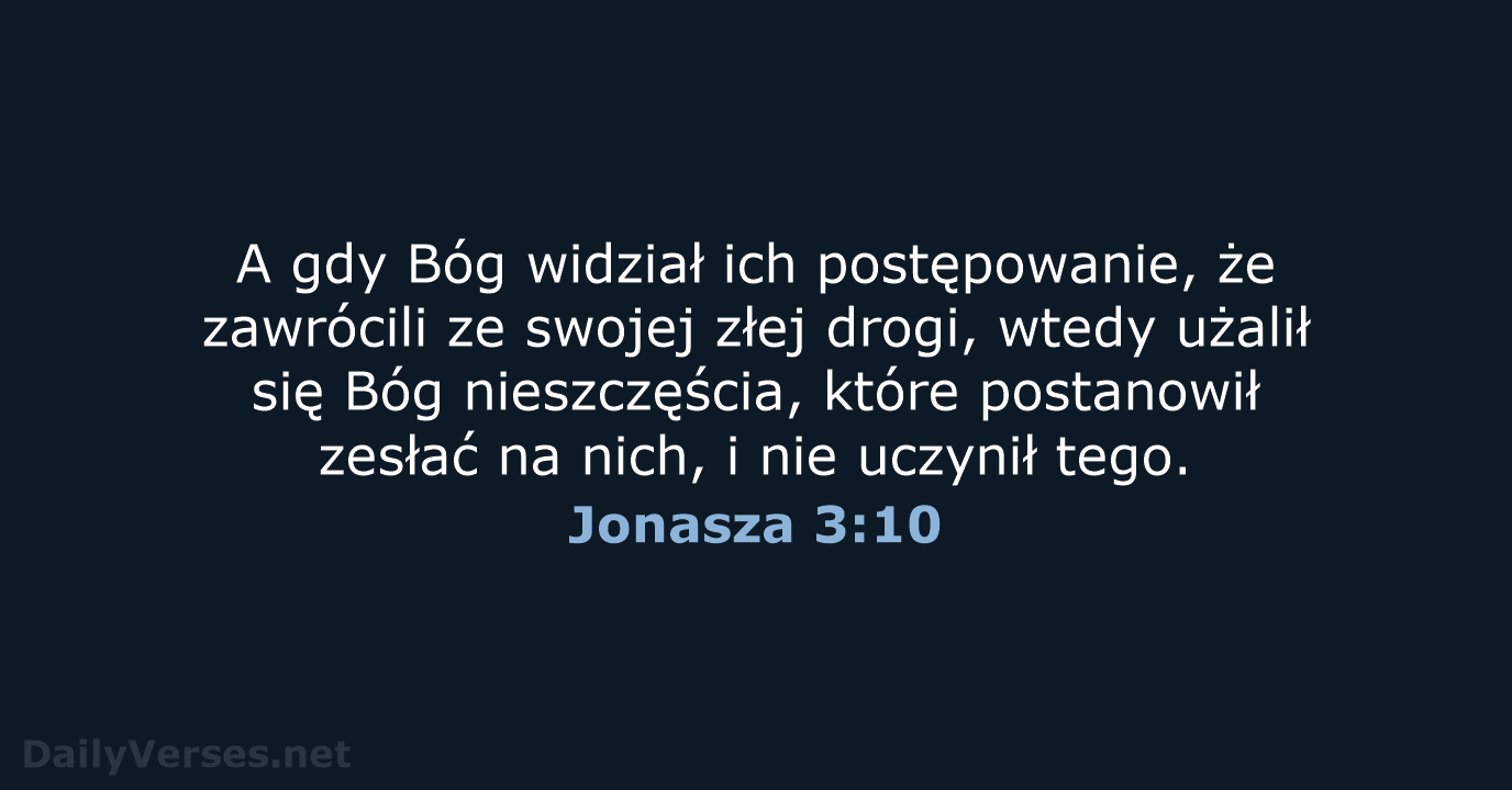 Jonasza 3:10 - BW1975