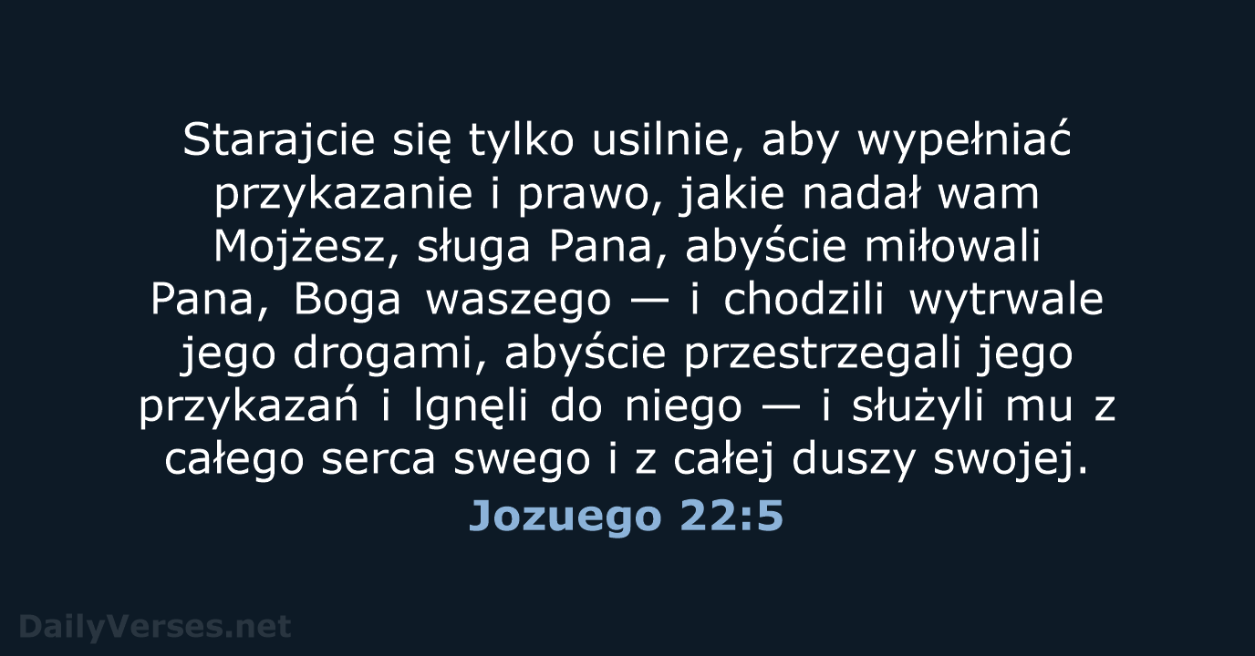 Jozuego 22:5 - BW1975