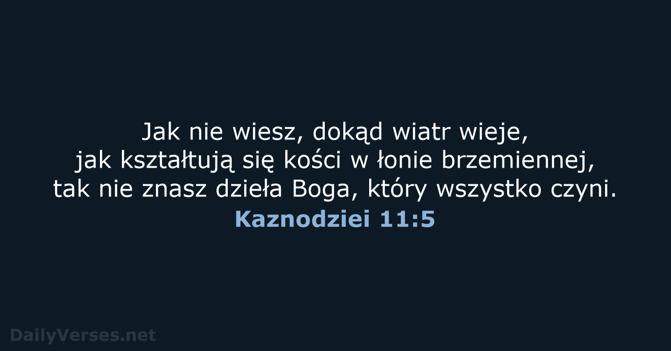 Kaznodziei 11:5 - BW1975