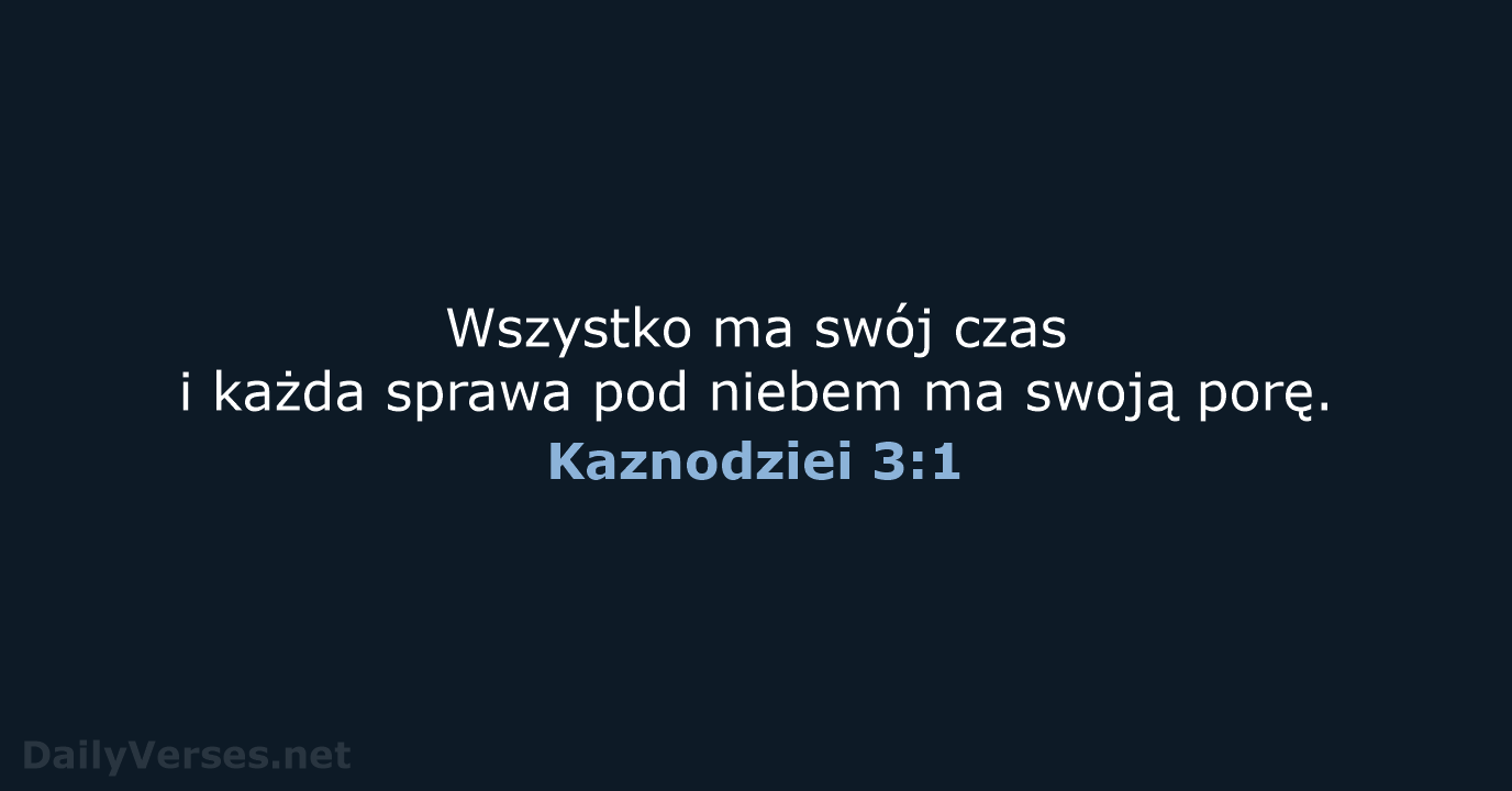 Kaznodziei 3:1 - BW1975