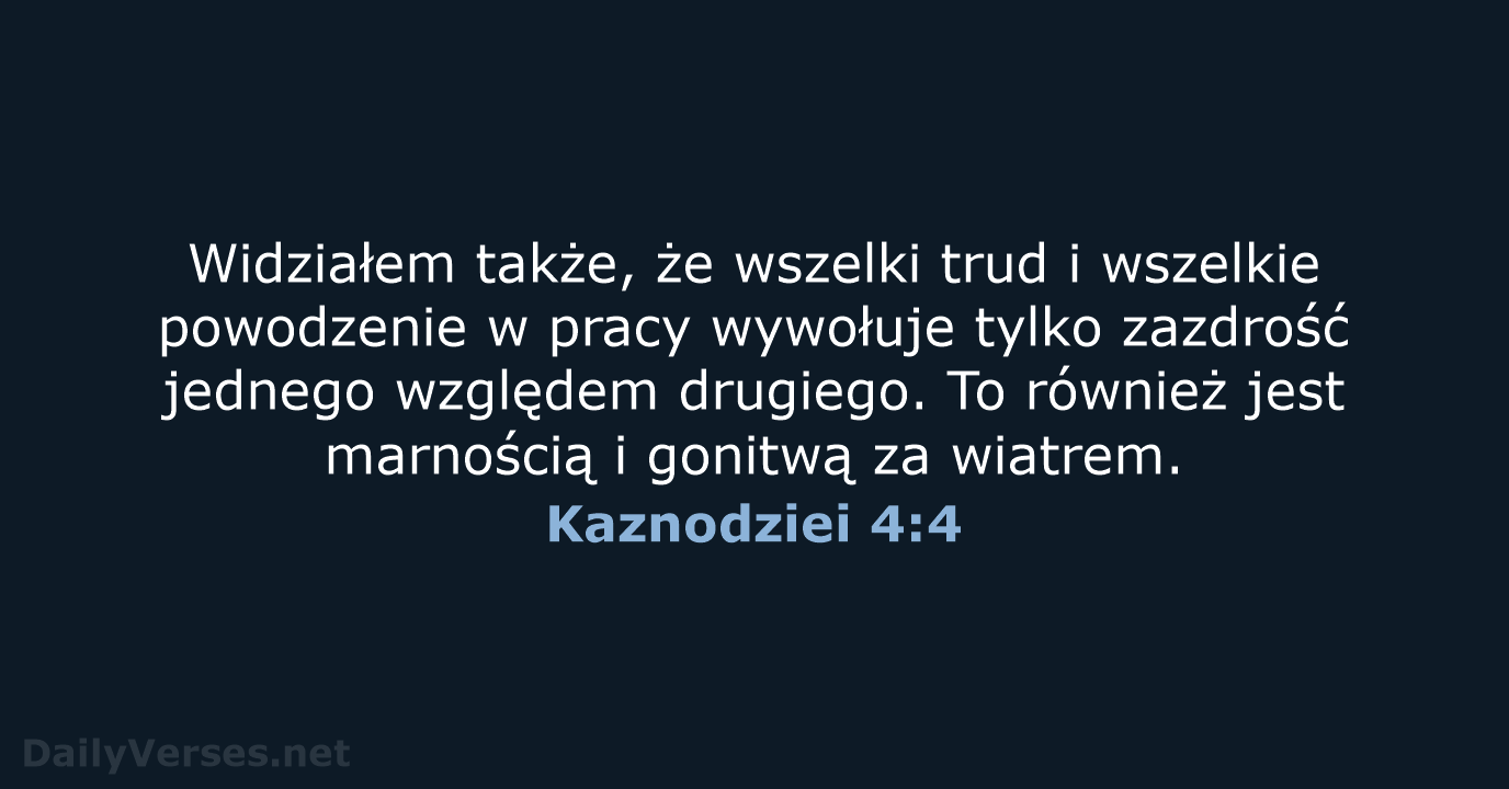 Kaznodziei 4:4 - BW1975