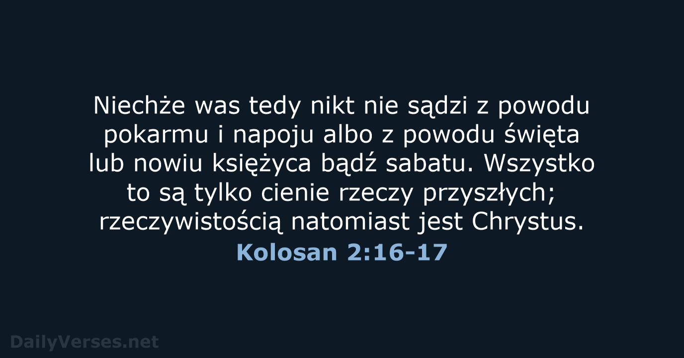 Kolosan 2:16-17 - BW1975