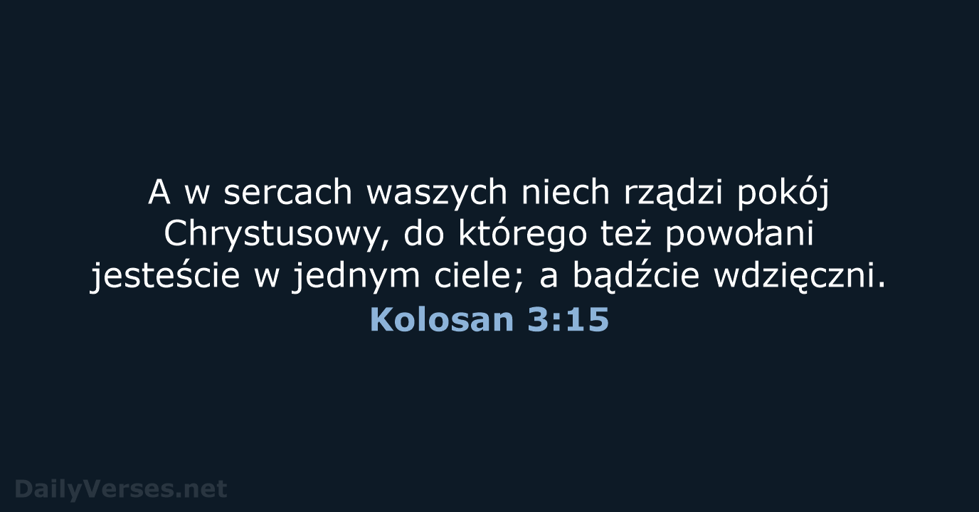 Kolosan 3:15 - BW1975