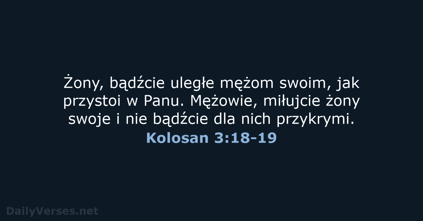 Kolosan 3:18-19 - BW1975