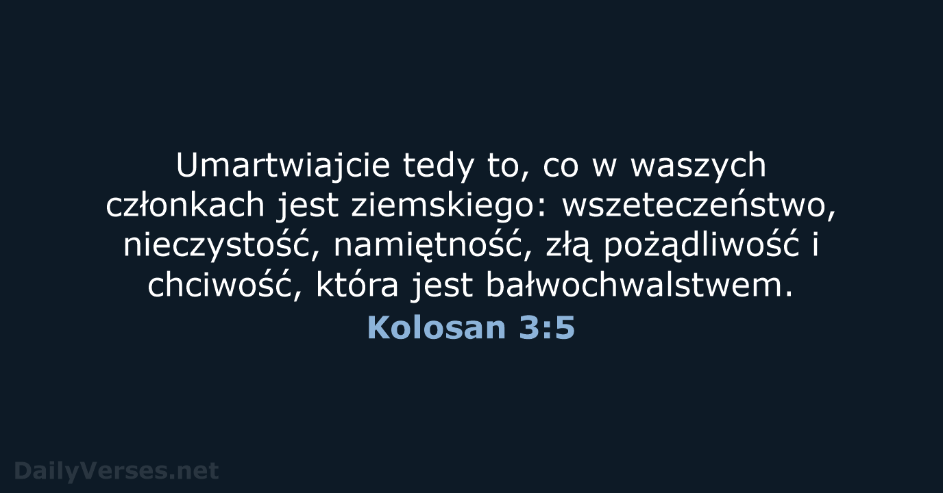 Kolosan 3:5 - BW1975