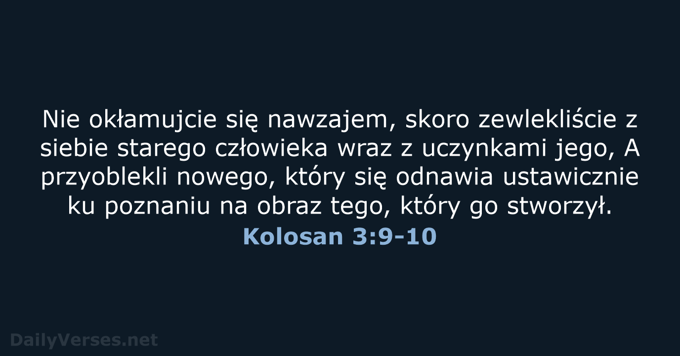 Kolosan 3:9-10 - BW1975