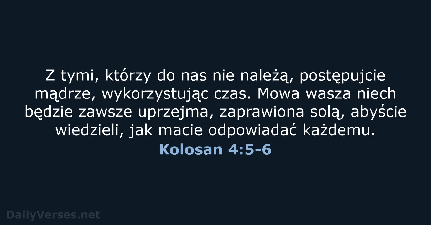 Kolosan 4:5-6 - BW1975