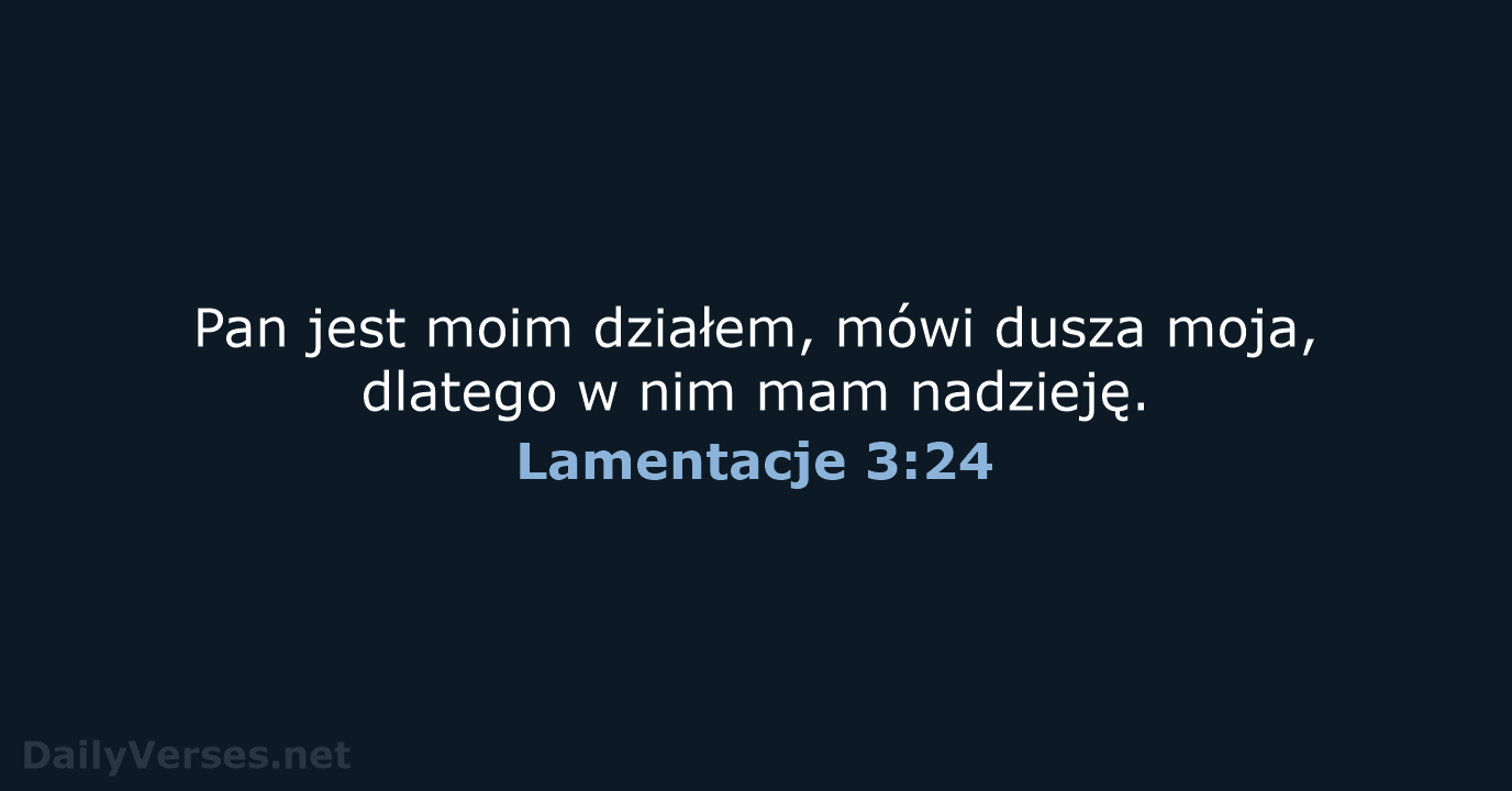 Lamentacje 3:24 - BW1975