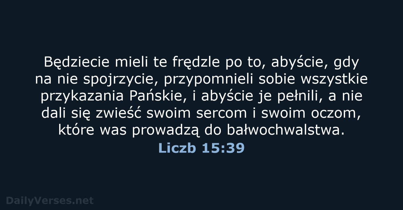 Liczb 15:39 - BW1975