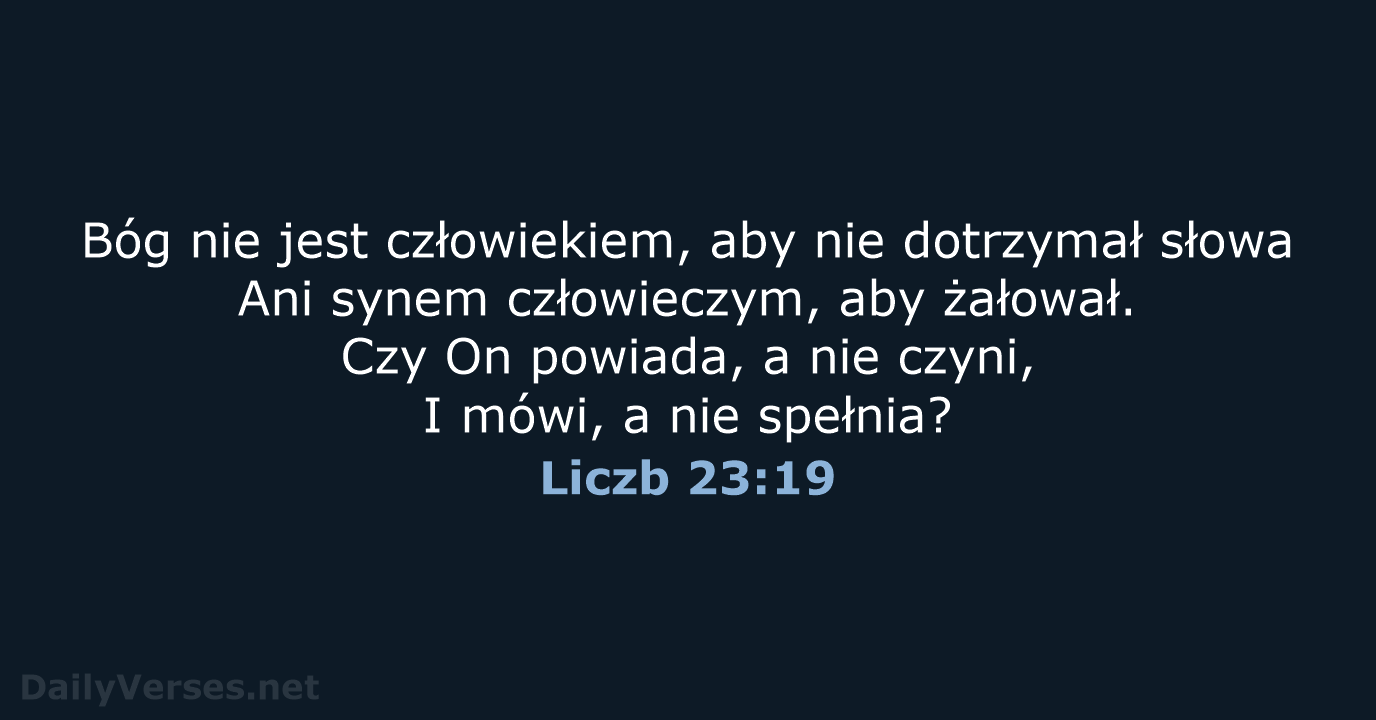 Liczb 23:19 - BW1975