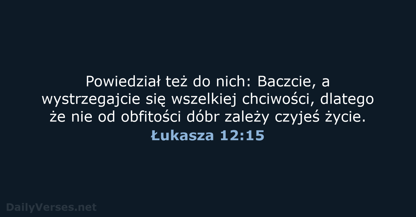 Łukasza 12:15 - BW1975