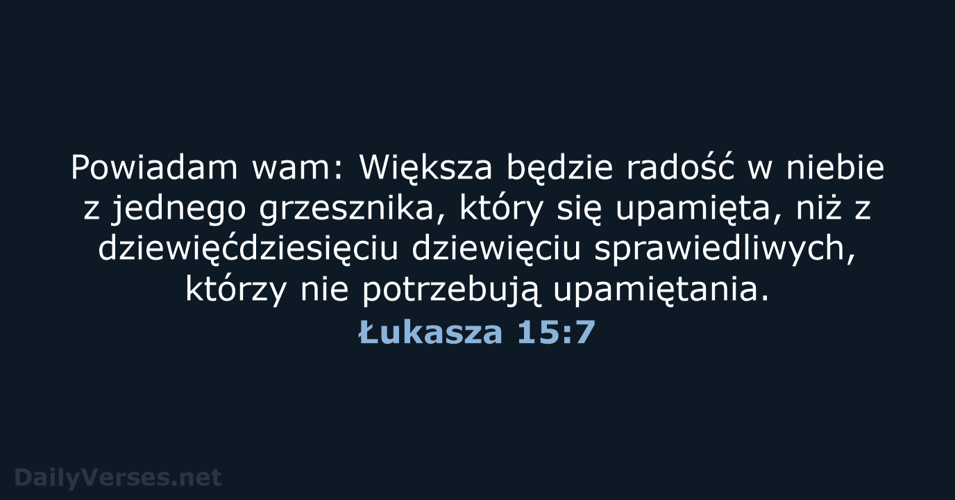 Łukasza 15:7 - BW1975