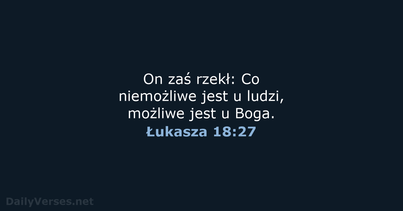 Łukasza 18:27 - BW1975