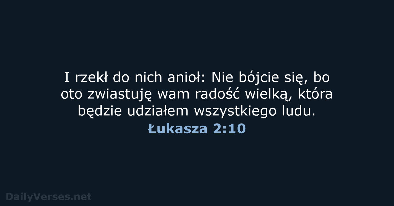 Łukasza 2:10 - BW1975