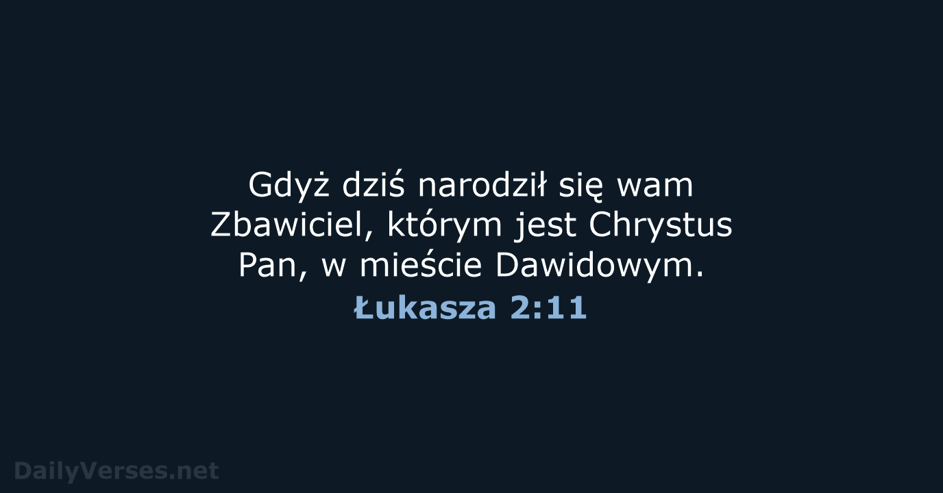 Łukasza 2:11 - BW1975