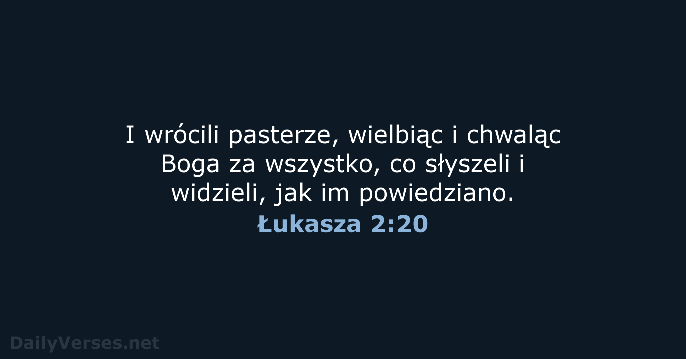 Łukasza 2:20 - BW1975