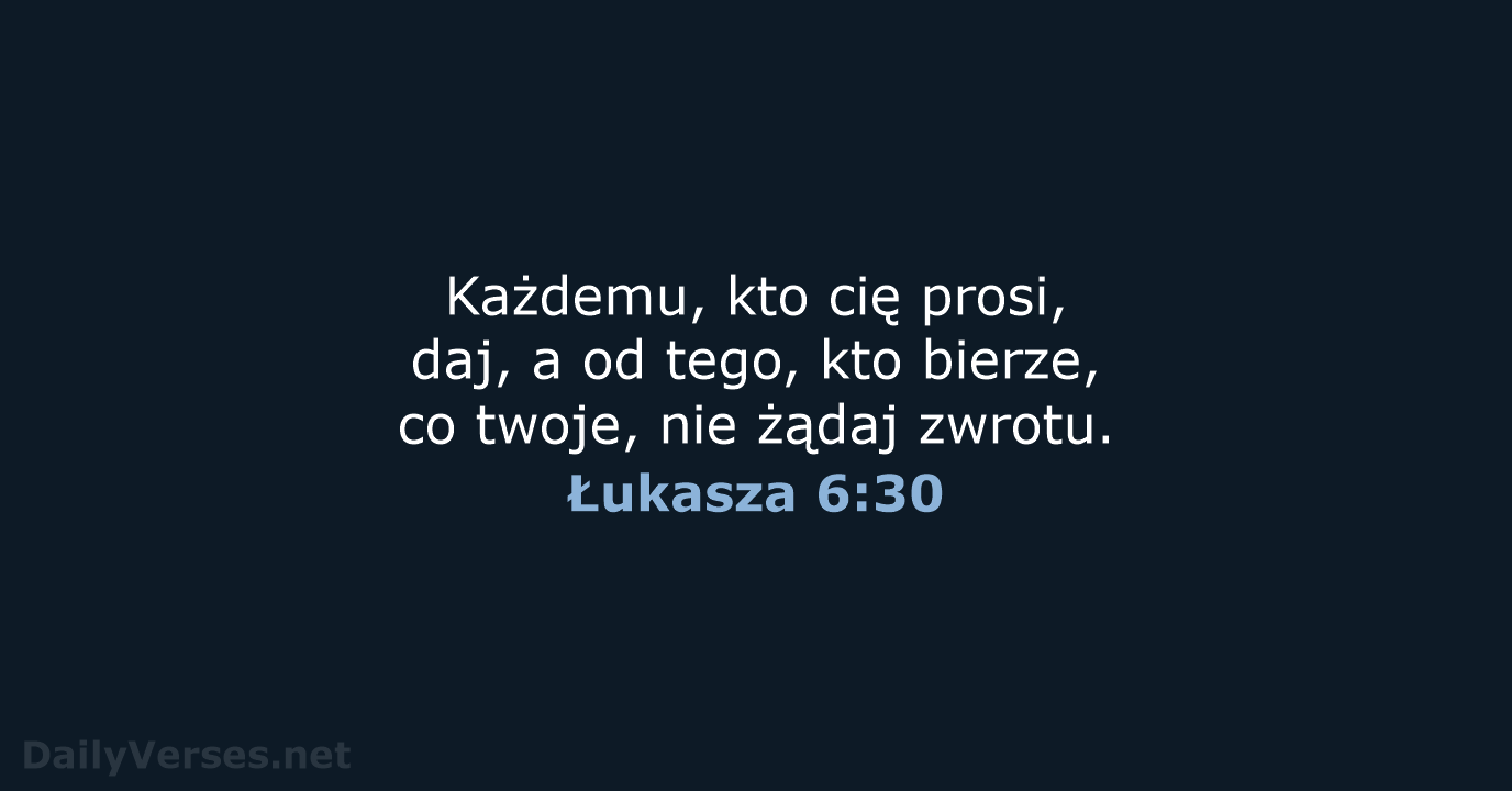 Łukasza 6:30 - BW1975