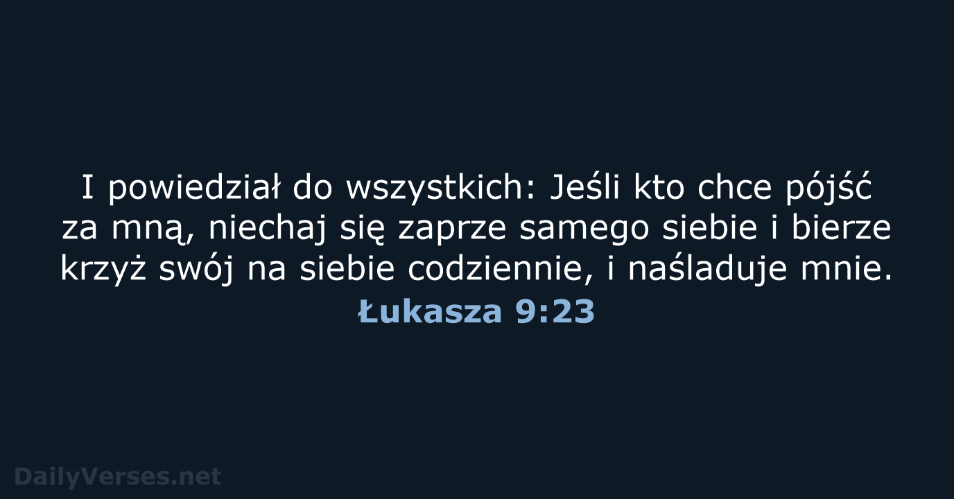 Łukasza 9:23 - BW1975