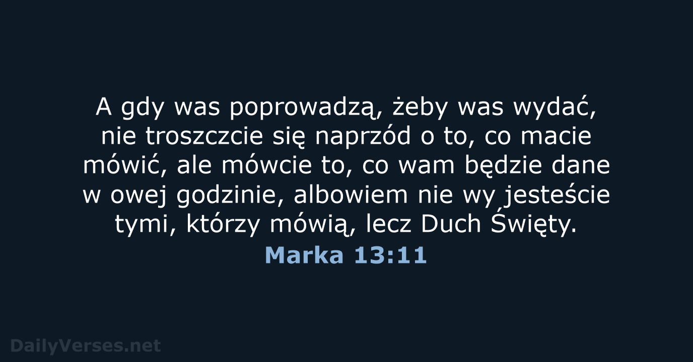 Marka 13:11 - BW1975