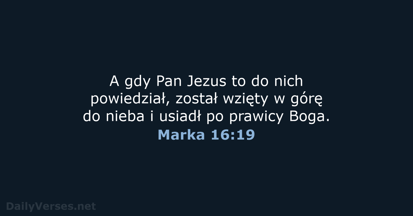 Marka 16:19 - BW1975