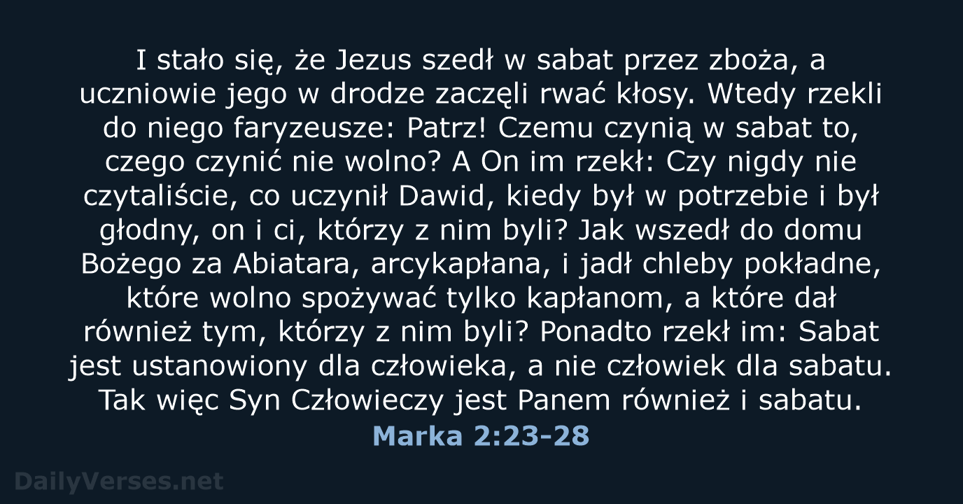 Marka 2:23-28 - BW1975