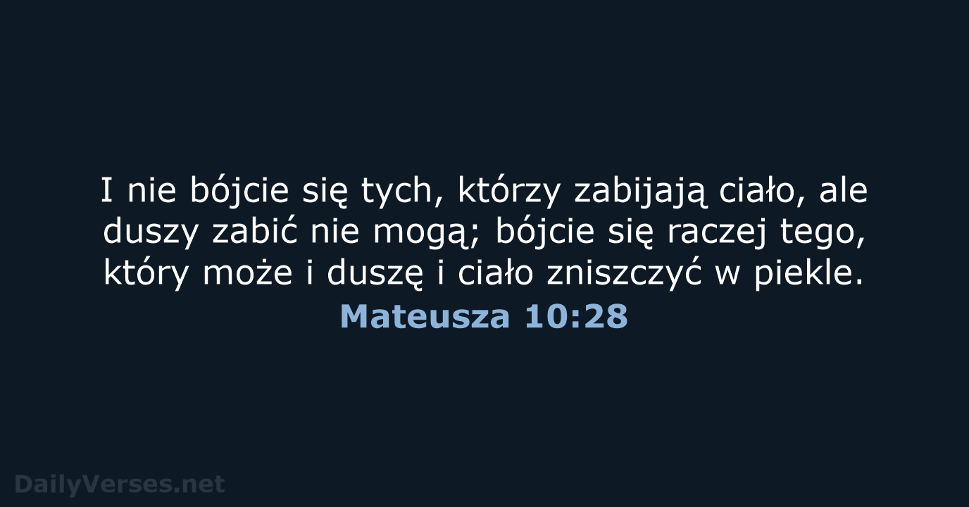 Mateusza 10:28 - BW1975