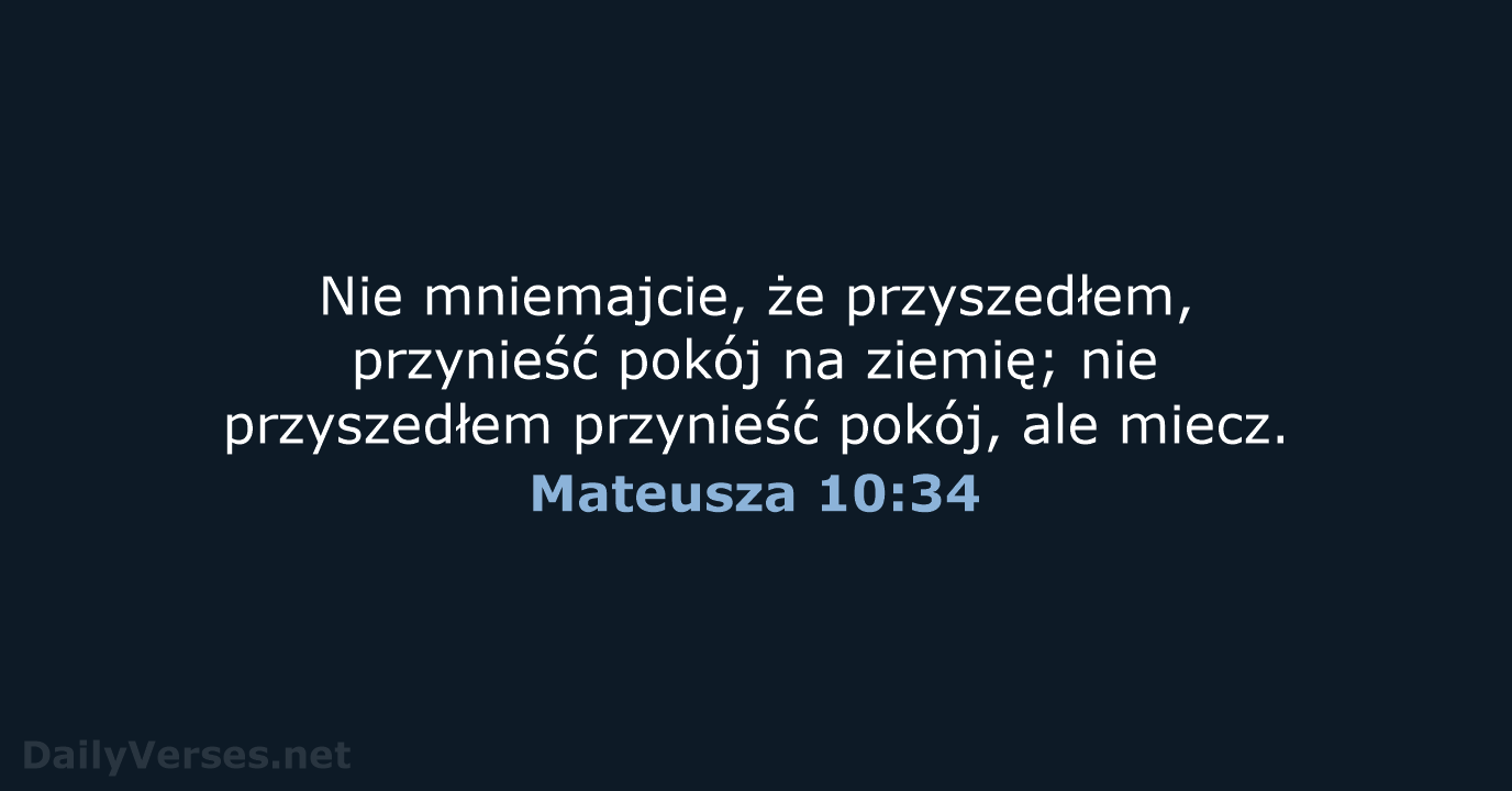 Mateusza 10:34 - BW1975