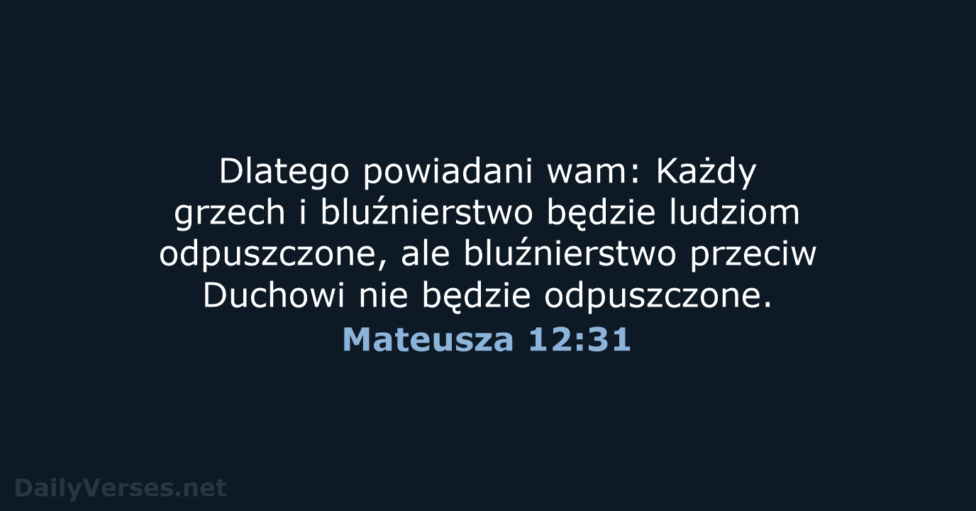 Mateusza 12:31 - BW1975