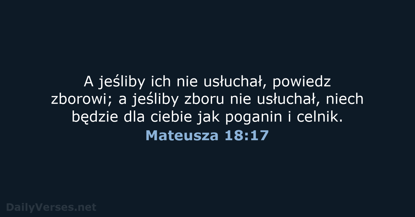 Mateusza 18:17 - BW1975