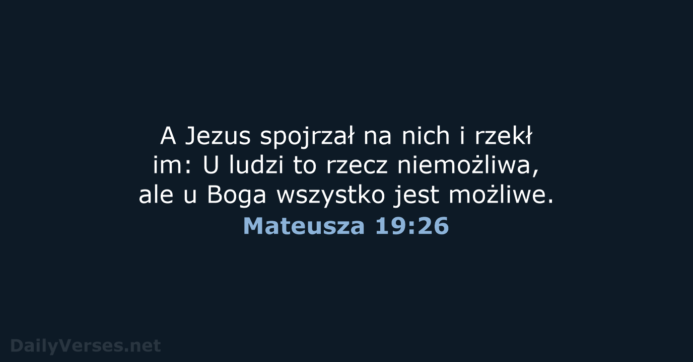 Mateusza 19:26 - BW1975