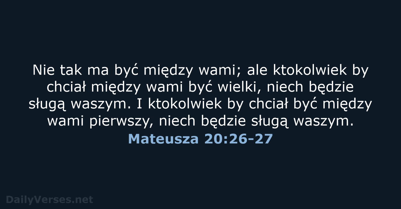 Mateusza 20:26-27 - BW1975