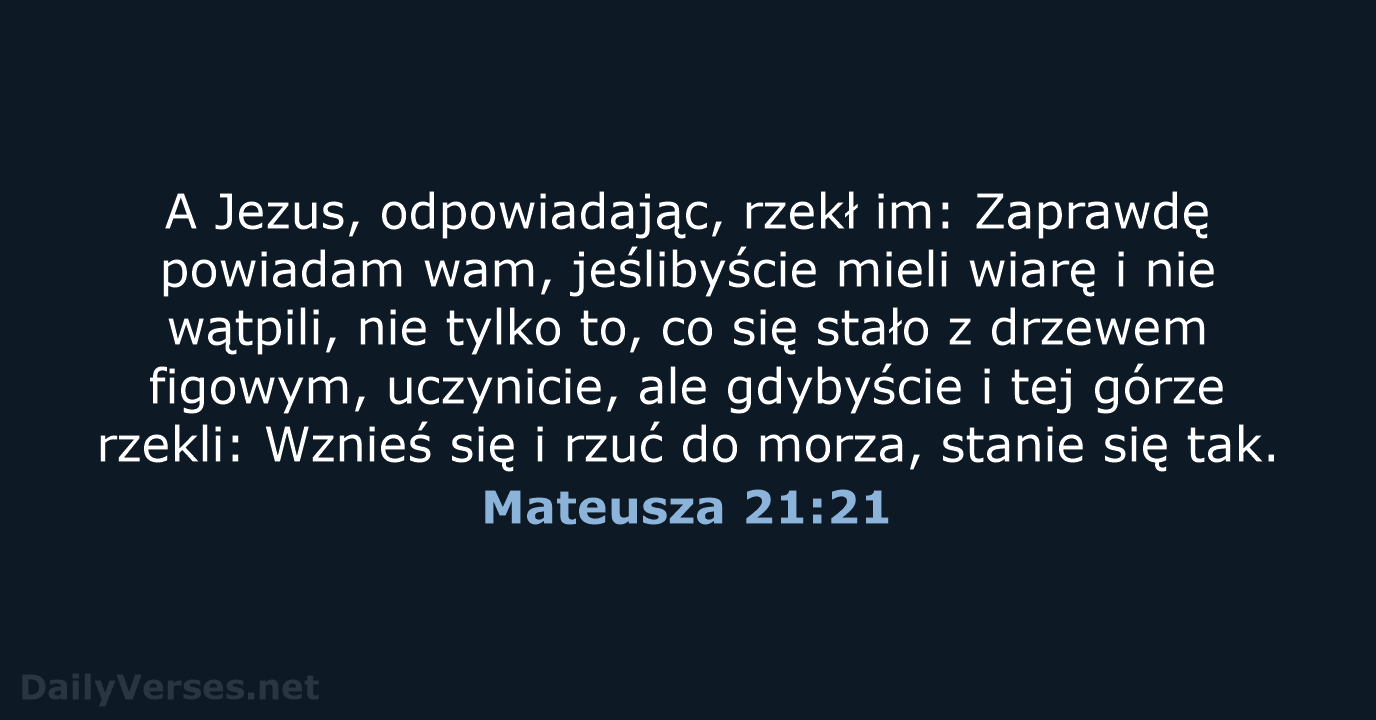 Mateusza 21:21 - BW1975