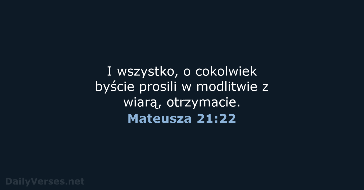 Mateusza 21:22 - BW1975