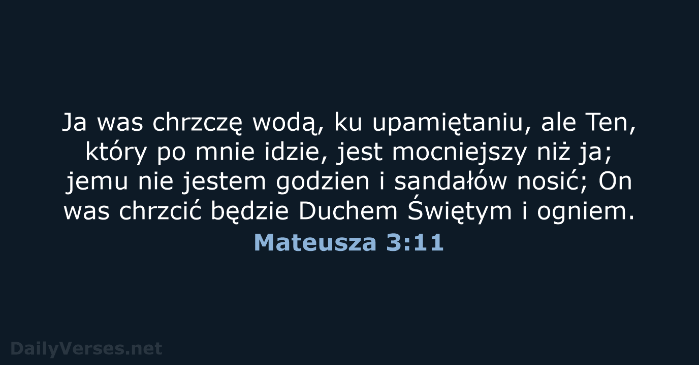 Mateusza 3:11 - BW1975