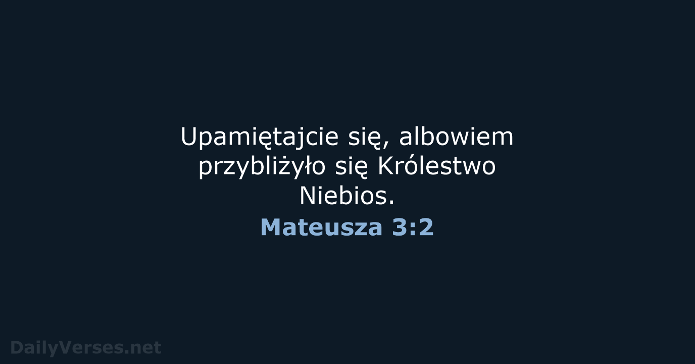 Mateusza 3:2 - BW1975