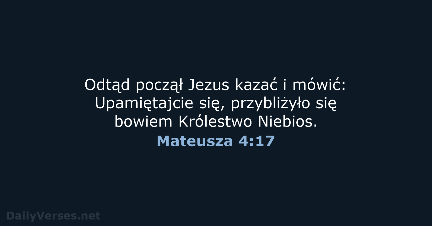 Mateusza 4:17 - BW1975