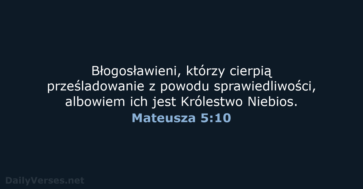 Mateusza 5:10 - BW1975